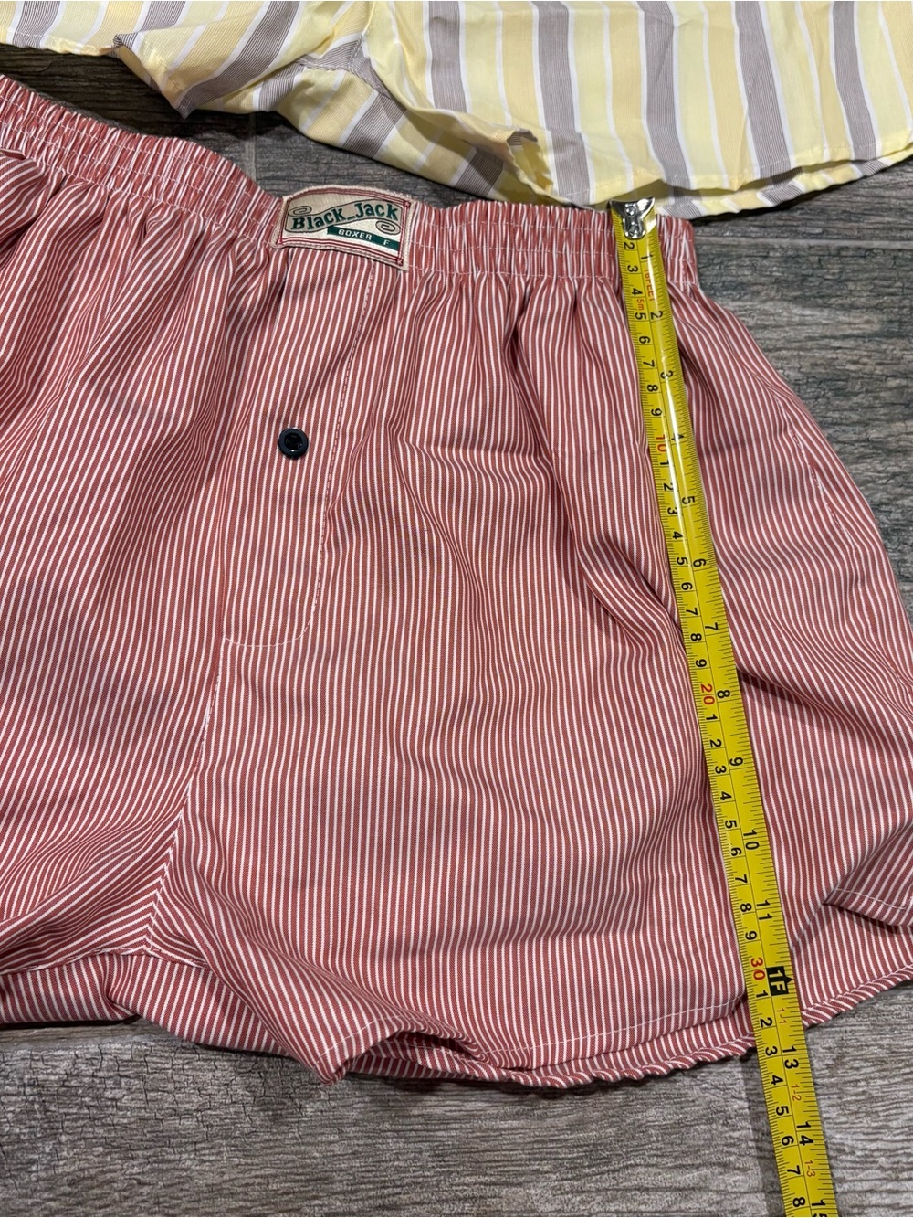 Boxers/ Summer Shorts Red White‎ & yellow stripe plaid Sz XS - Picture 6 of 6